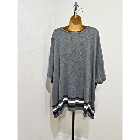 Croft Barrow Minimalist Lagenlook Cozy Gray Oversized Boxy Sweater Womens L XL - Picture 4 of 7
